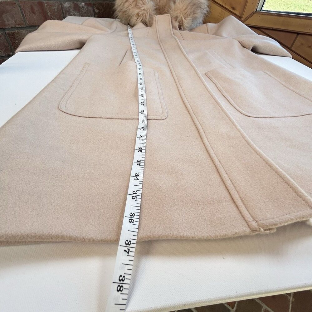 Nine West Parka Coat Jacket Faux Fur Trim Hood Pinkish-Beige Women's XL - Picture 6 of 16